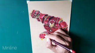 HULKBUSTER | DRAW WITH SIMPLE TOOLS | SPEED DRAWING