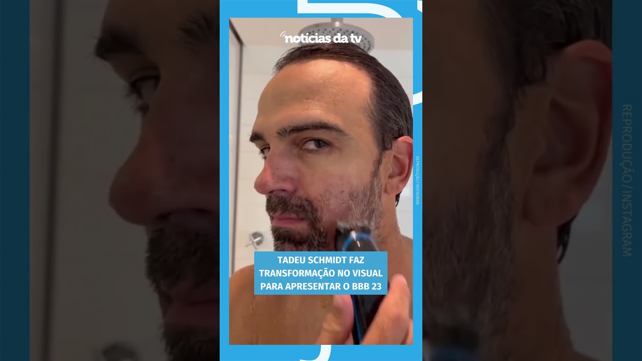 Tadeu Schmidt faz transformação no visual para apresentar o BBB 23: 'Fim das férias'