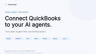Connect QuickBooks to Claude, ChatGPT & AI Agents | DeepLedger Demo