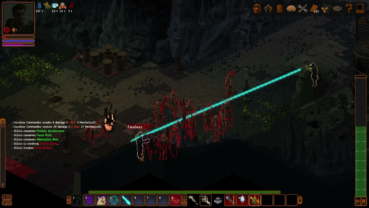 Underrail - Quad Psi vs Faceless Commander - Plasma Beam Edition