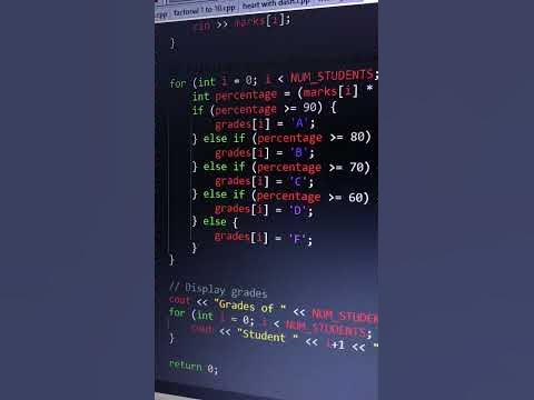student grade sort c++ #coders #codingninja #codinglife #codemasters # ...