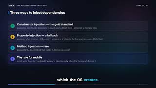 Manual DI, and the frameworks: Hilt, Koin, Swinject | Mobile System Design (4.10)