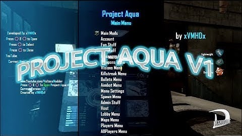 PS3] Project Aqua V1 Black Ops 2 GSC Mod Menu [1.19]