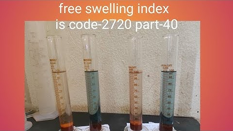 (FSI) free swelling index is code-2720 part-40 full Hindi me