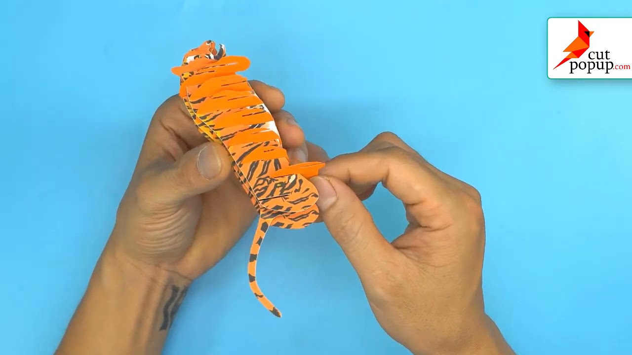 How to made Tiger pop up cards | Tiger 3d Greeting Cards