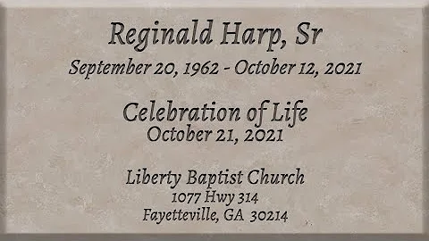 Funeral Service for Reginald Harp, Sr