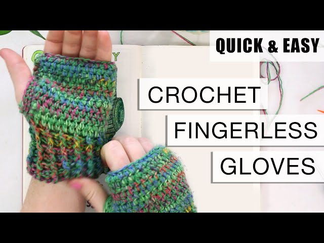 Coldsnap Essentials: Crochet Fingerless Gloves - Crochet 365 Knit Too