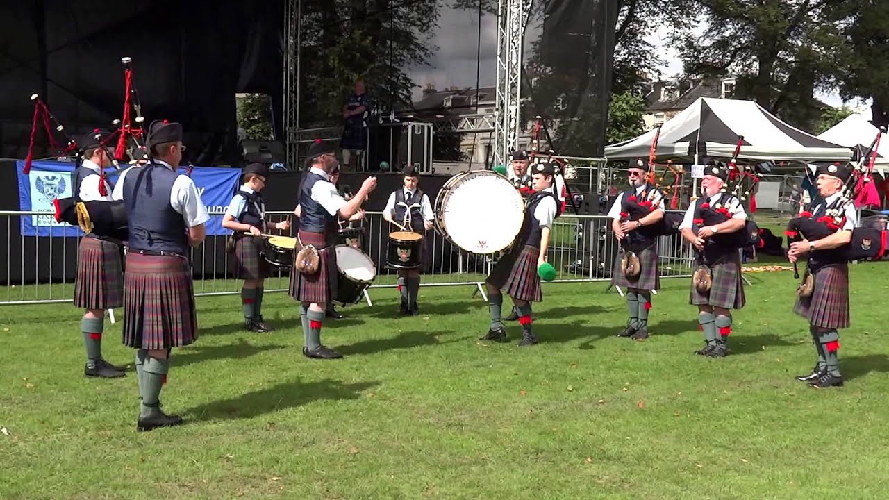 Perth And District Pipe Band 2015 Kilt Run Perth Perthshire Scotland