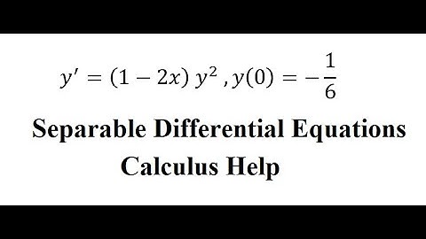 Calculus Help: Separable Differential Equations - Integrating Factor - y