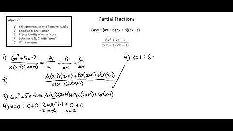 A-level Mathematics 9709: Partial fractions case I