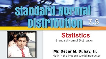 Standard Normal Distribution |Statistics | Lesson 7 | Mathematics in the Modern World