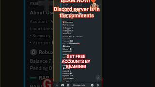 Discord Server Link Is In The Comments Try Beaming Now To Get Free Accounts