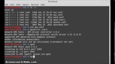 Network UPS Tools (NUT) installation on Linux for use with a Gamatronic GNET 1k UPS