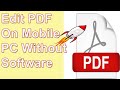 How to edit pdf on pcmobile fast 2021  how to edit pdf in mobile  without software