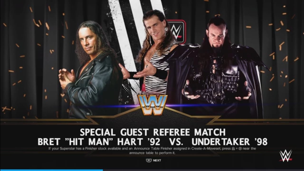 WWE 2K24: Bret Hart v. Undertaker : Special Guest Referee