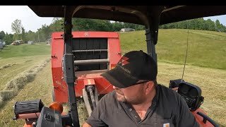 1st baling of 2023 and Dad’s Review on the Deere 5045E