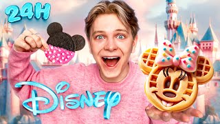 CAŁY DZIEŃ JEM TYLKO JEDZENIE W DISNEYLAND 😱 *24h challenge* | Dominik Rupiński