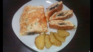 ЯИЧНЫЕ РУЛЕТИКИ с грибами и сыром на сковороде. Рецепт Идеального Завтрака ЯИЧНЫЕ РУЛЕТИКИ с грибами и сыром на сковороде. Рецепт Идеального Завтрака
