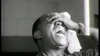 Louis Armstrong Records "I Ain't Gonna Give Nobody None of My Jelly Roll" - Rare Studio Film, 1959 Louis Armstrong Records "I Ain't Gonna Give Nobody None of My Jelly Roll" - Rare Studio Film, 1959