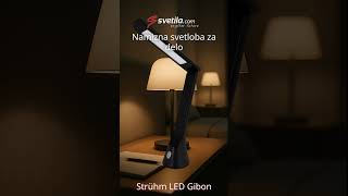 Video - LED GIBON črna, nastavljiva svetlost in bela svetloba