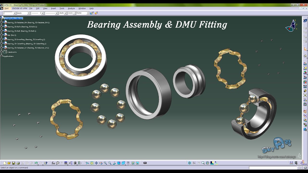 Catia Assembly and DMU Fitting [Bearing] YouTube
