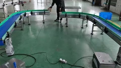 Maxsen cases transportation modular belt conveyor testing in factory 1