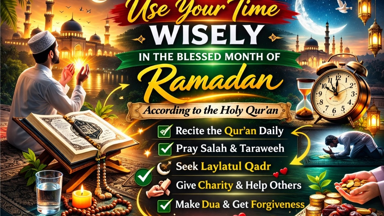 How to Use Your Time Wisely in the Blessed Month of Ramadan