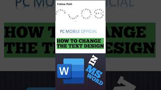 How to Design a Text in Word | Design Text in Microsoft Word @PCMobileOfficial @TechnicalGuruji