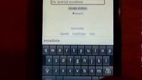 Google Android on a HTC smartphone (HTC Touch pro)