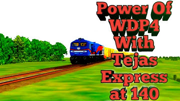 TEJAS EXPRESS RUNS AT 140KM/H//22119 TEJAS EXPRESS WITH WDP4//MSTS OPENRAILS GAMEPLAY...