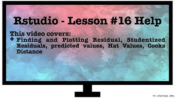 Lesson 16 Outlier Diagnostic Rstudio Help