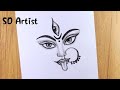 Maa Durga Face Drawing 🍁| Step by Step Durga Maa Drawing| Online Shop 🛍️ Now Check 👇🖇️