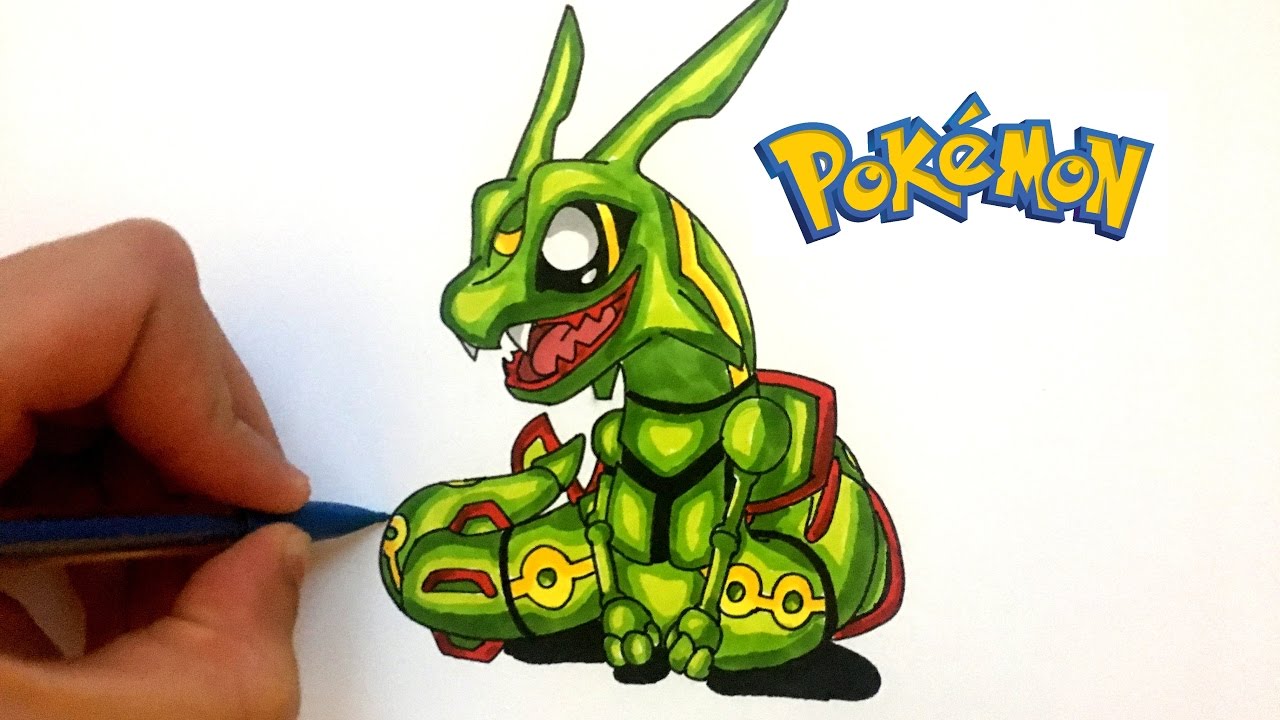 How To Draw Rayquaza Kawaii Pokémon