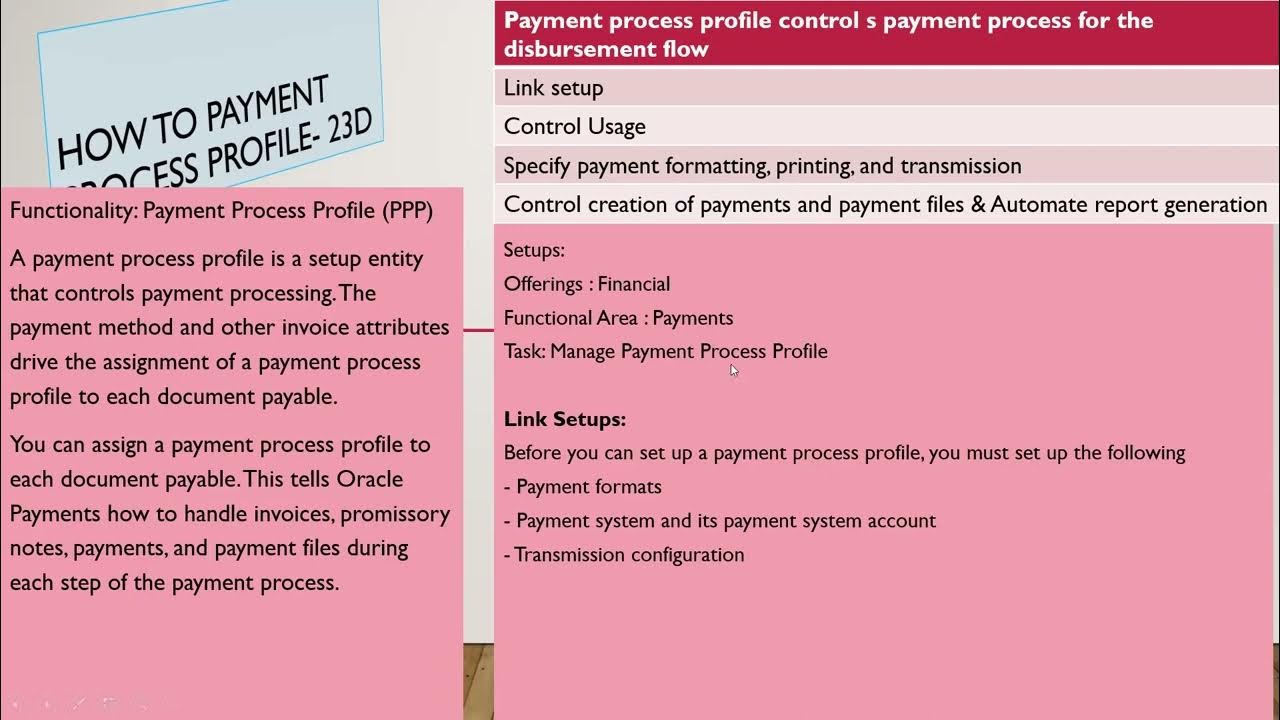 Oracle Fusion Payables How to Create Payment Process Profile YouTube