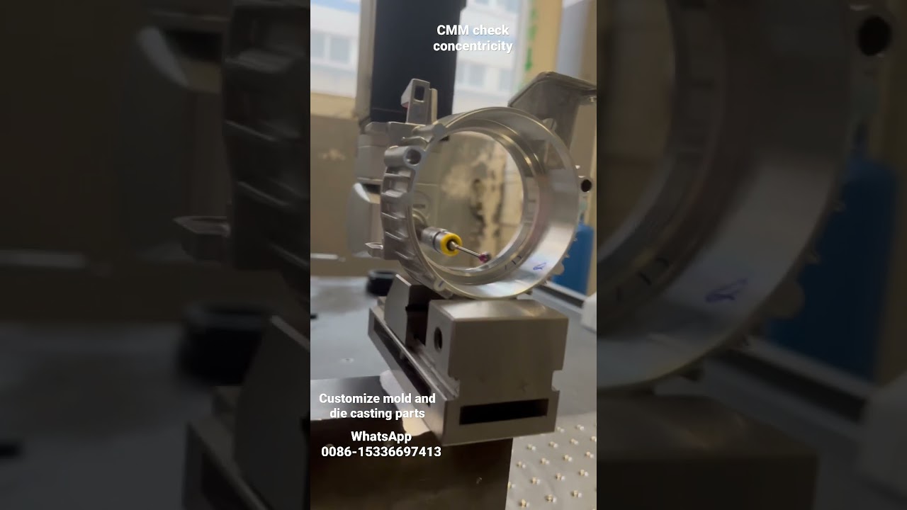CMM check concentricity & roundness of die casting parts after cnc