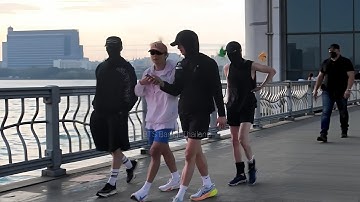 VIDEO TAEHYUNG Jogging with Park Seo-joon, Park Hyung-sik & Choi Woo-shik at Han River!