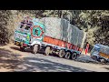 Truck Video : Dare To Drive At Risky Ghat Road | Lorry Driving | Trucks In Mud