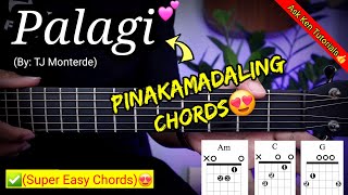 Palagi - TJ Monterde (Pinaka-EASY CHORDS)😍 | Guitar Tutorial for Beginners w/ Chords + Lyrics