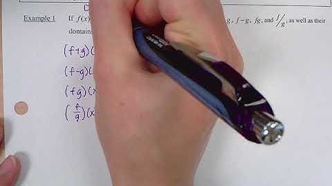 Lesson 1.3B Combinations and Composition of Functions