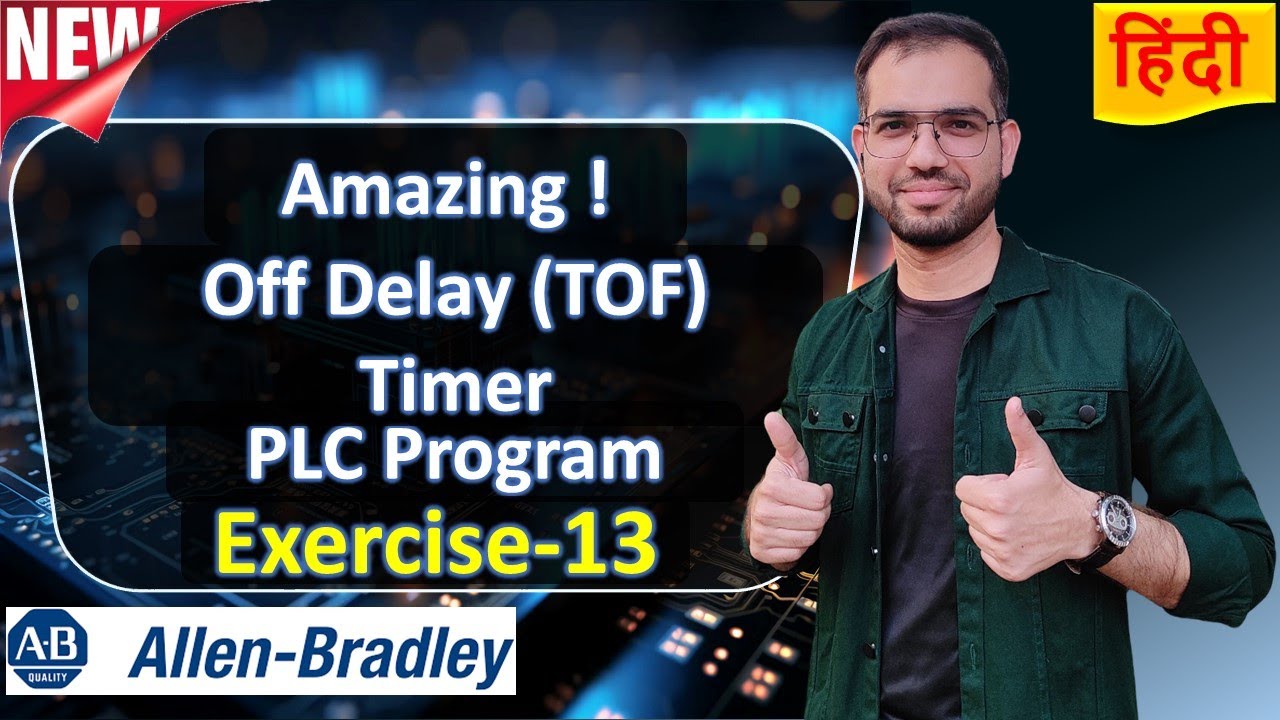 34* PLC Timer Exercise 13| off delay timer - YouTube