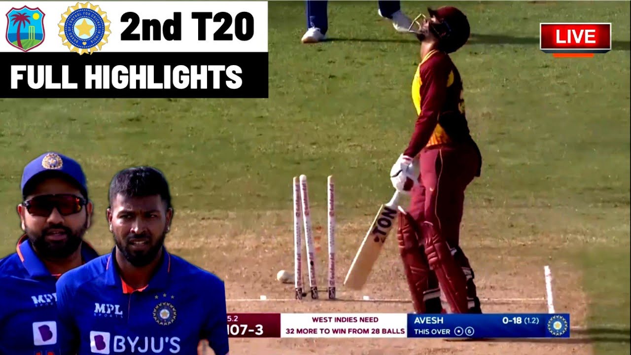 India vs West Indies 2nd T20 match full highlights• IND vs WI Second T20 Full HIGHLIGHTS, Rohit