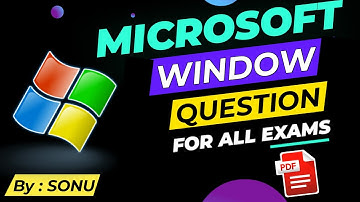 MS Windows MCQ. Microsoft MCQs computer question and answers PDF for competitive exams.