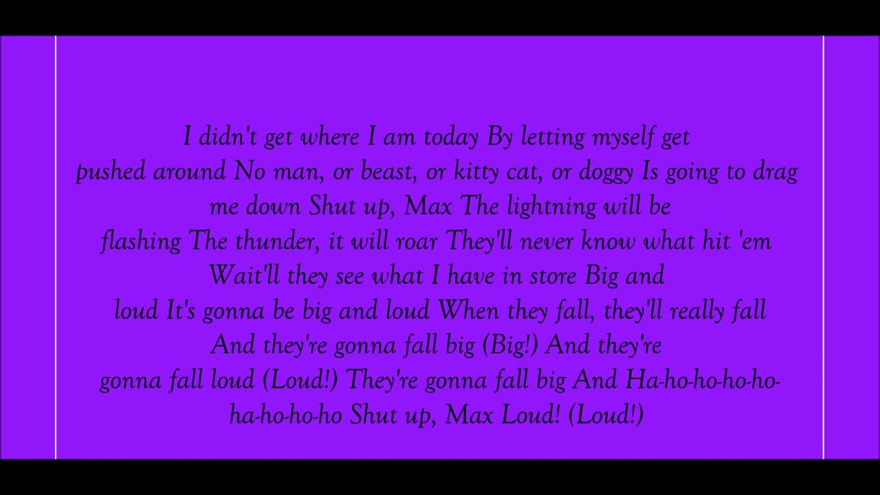 Cats Don't Dance, Big And Loud Part 2 Lyrics