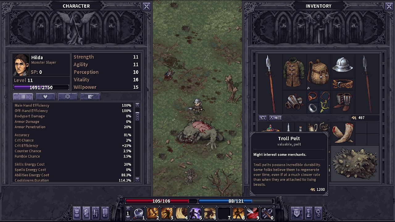 Stoneshard - Spear of Willpower vs ANCIENT TROLL - Beast & Sages