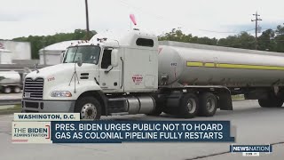 Biden urges Americans not to panic, says fuel shortages to end as Colonial Pipeline reopens