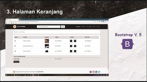 Membuat Website Toko Online dengan Bootstrap V5.0 I Part 6 Keranjang Produk