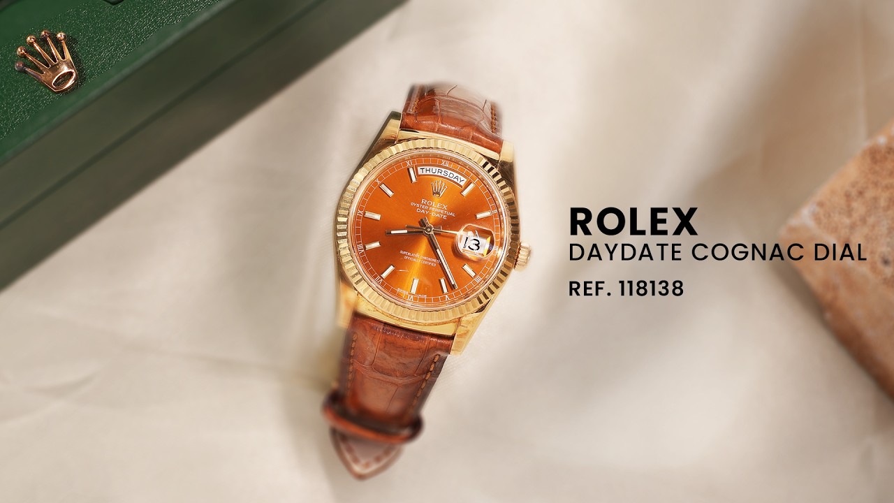 小物 Somnium Fragmen Cognac Dial! Rolex Daydate Ref. 118138 - Virtual Experience - YouTube