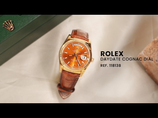 Cognac Dial! Rolex Daydate Ref. 118138 - Virtual Experience - YouTube