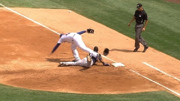 MIL@CHC: The Brewers steal four bases in the 3rd