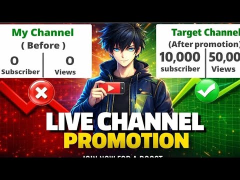 LIVE 🔴 Free Channel Promotion | Live Channel Checking | Small YouTubers Support